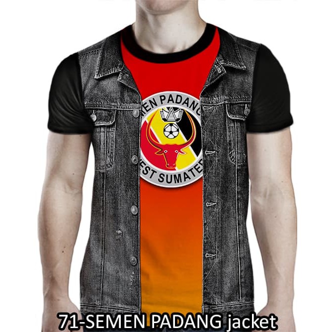 KAOS BAJU PENDEK SABLON PRINTING T SHIRT 3D UNIK PRIA anime superhero SEMEN PADANG JACKET - 71