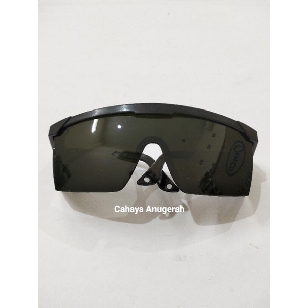 Kacamata Las Hitam Tora / Kacamata Safety Lensa Gelap