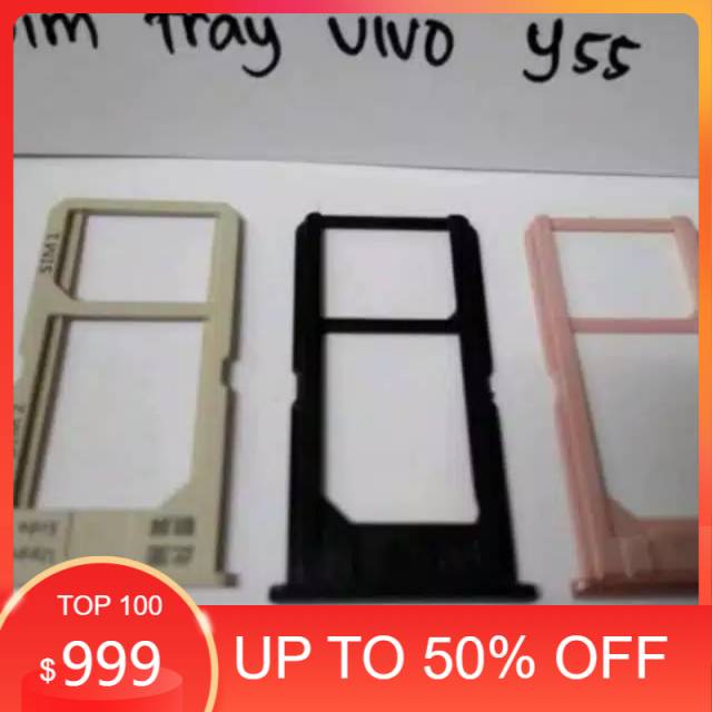 Simtray sim lock tempat kartu sim vivo y65/y55