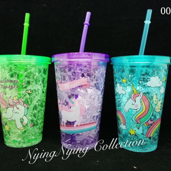 

Berkualitas - Mug Cup Gelas Frosty / 001 Ice Botol Unicorn Sedot Hijau Dijual kristal
