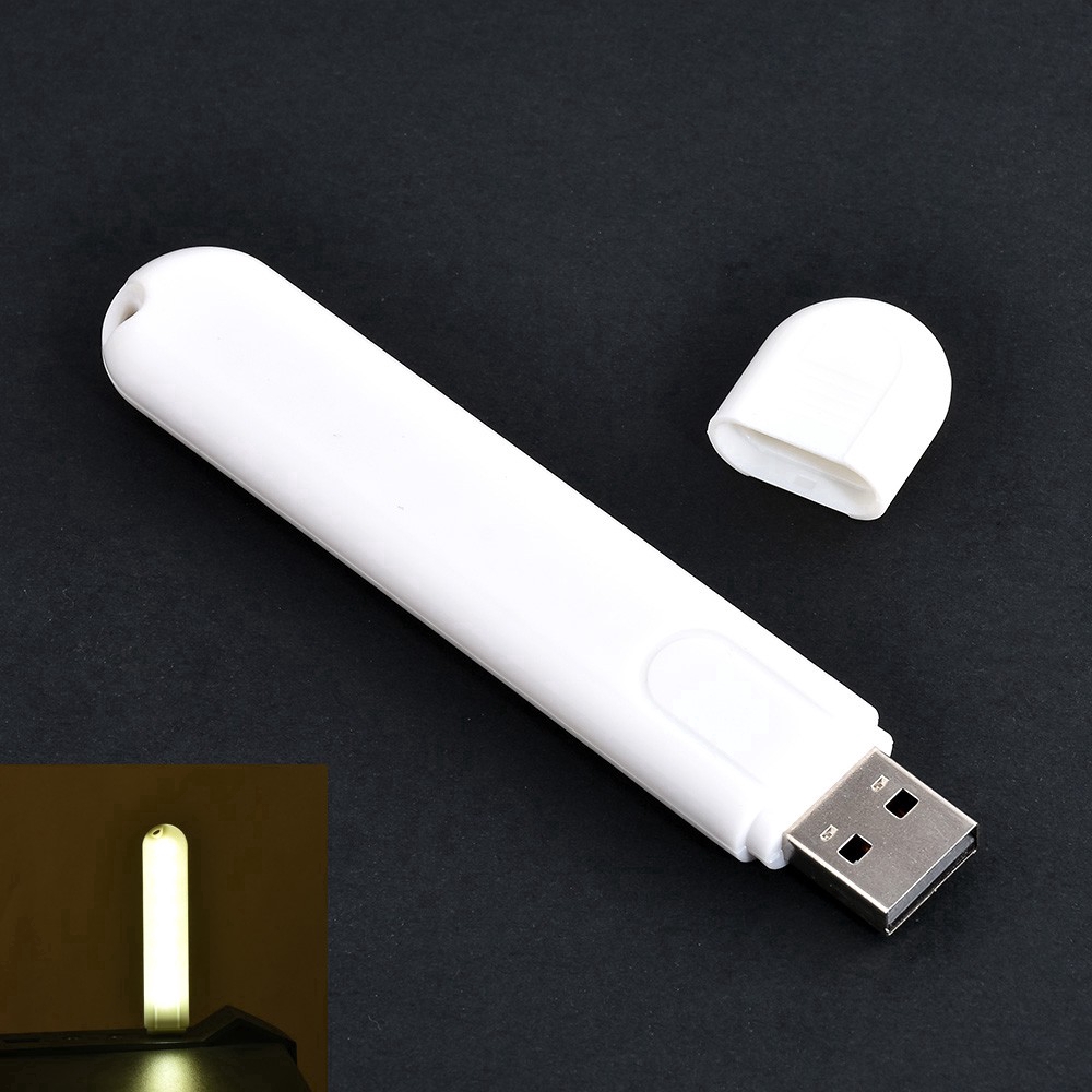 Lampu 8 Led Usb Mini Portable Bahan Abs Warna Putih Untuk Baca Bukumalam