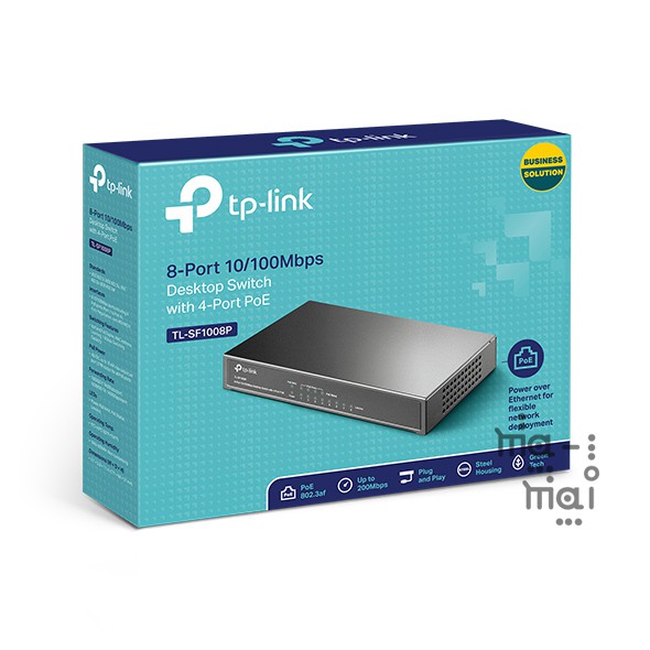 TP-Link Switch TL-SF1008P 8-port 10/100M Desktop PoE Switch