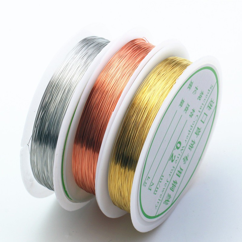 0.2 / 0.3 / 0.4 / 0.5 / 0.6 / 0.8 / 1.0mm copper wire for jewelry crafts