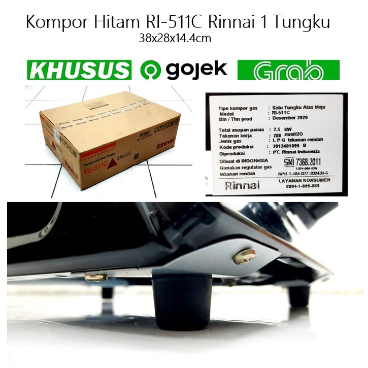 Kompor Hitam RI-511C Rinnai 1 Tungku