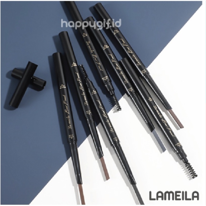 LAMEILA EYEBROW 2 IN 1 PENSIL ALIS ORIGINAL KEPALA GANDA 7 WARNA TANPA KOTAK LA026