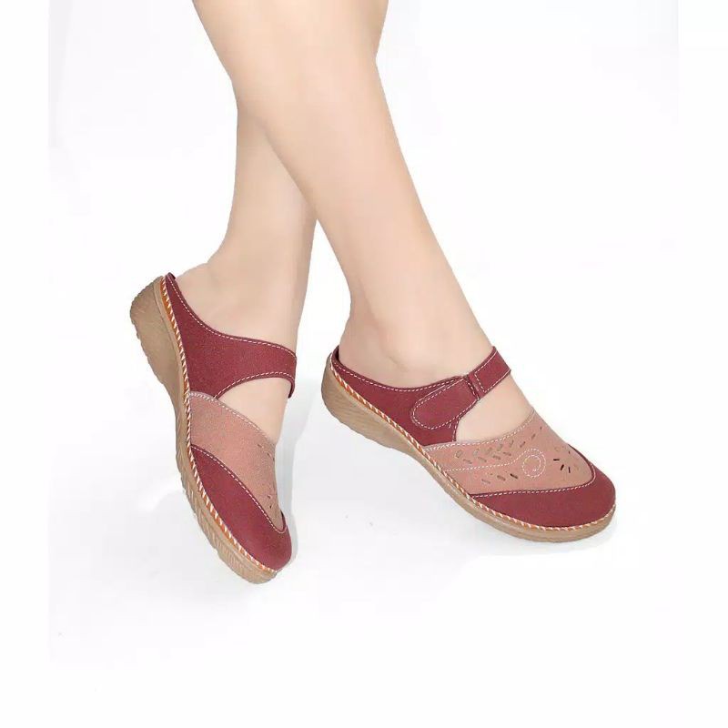 Sepatu Sandal Wanita Tali Selop Casual Mules Murah Terbaru