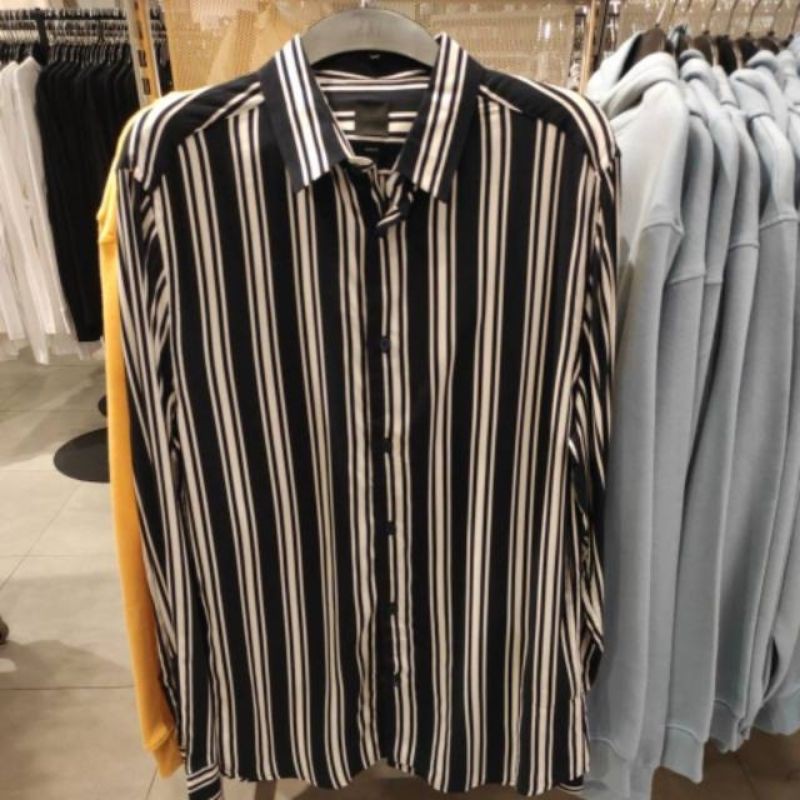 Kemeja Salur H&M Original