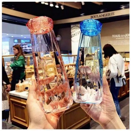[MMA] BOTOL DIAMOND KACA BOTOL MINUM TUTUP DIAMOND