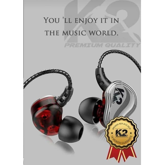 Headset / Handsfree K2-PS01 K2 PREMIUM QUALITY Super Premium Stereo - Hitam