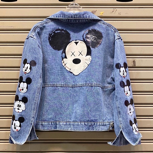jaket denim mickey mouse / jacket denim / jaket jeans