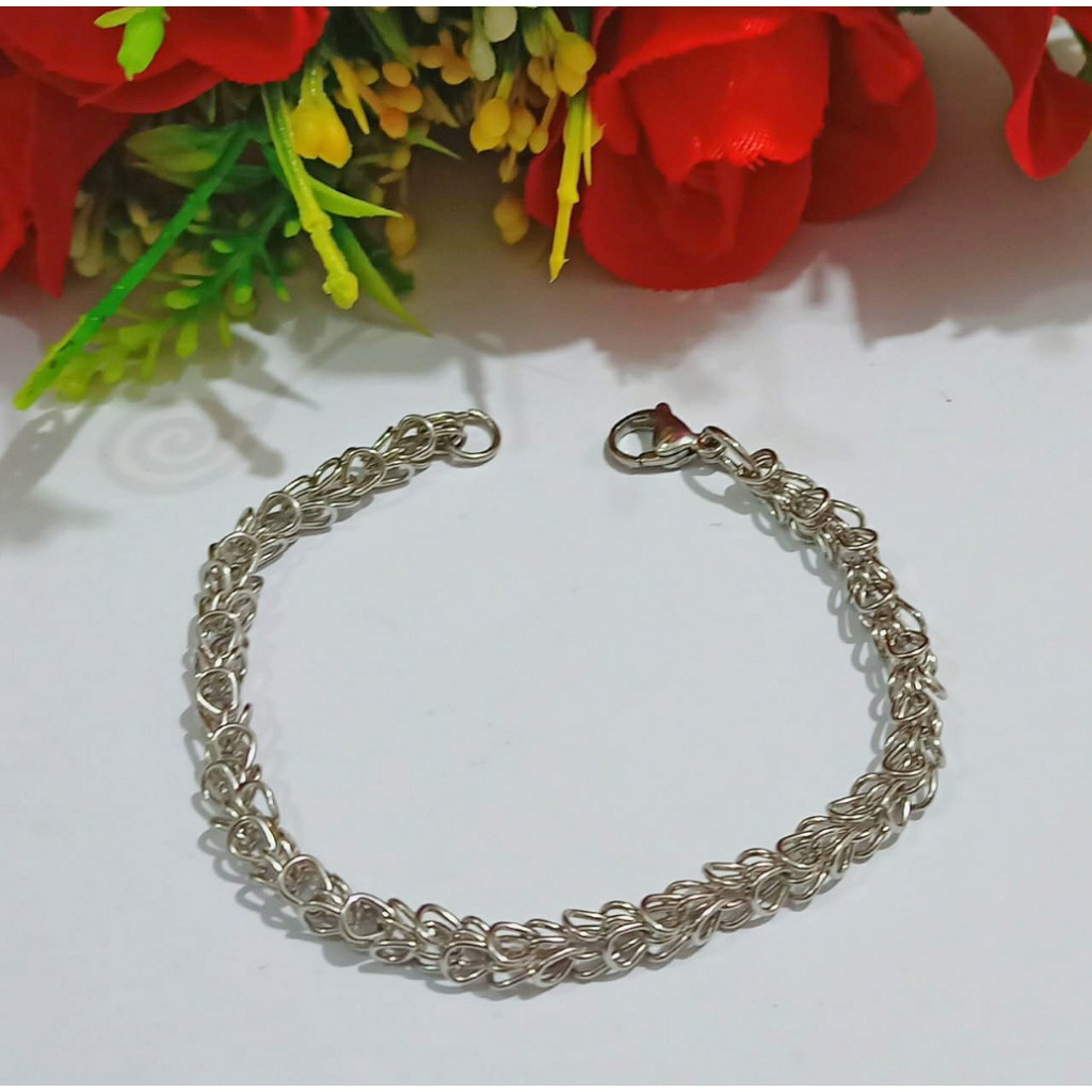 Gelang rantai dewasa Free Cincin TITANIUM STAINLESS STEEL