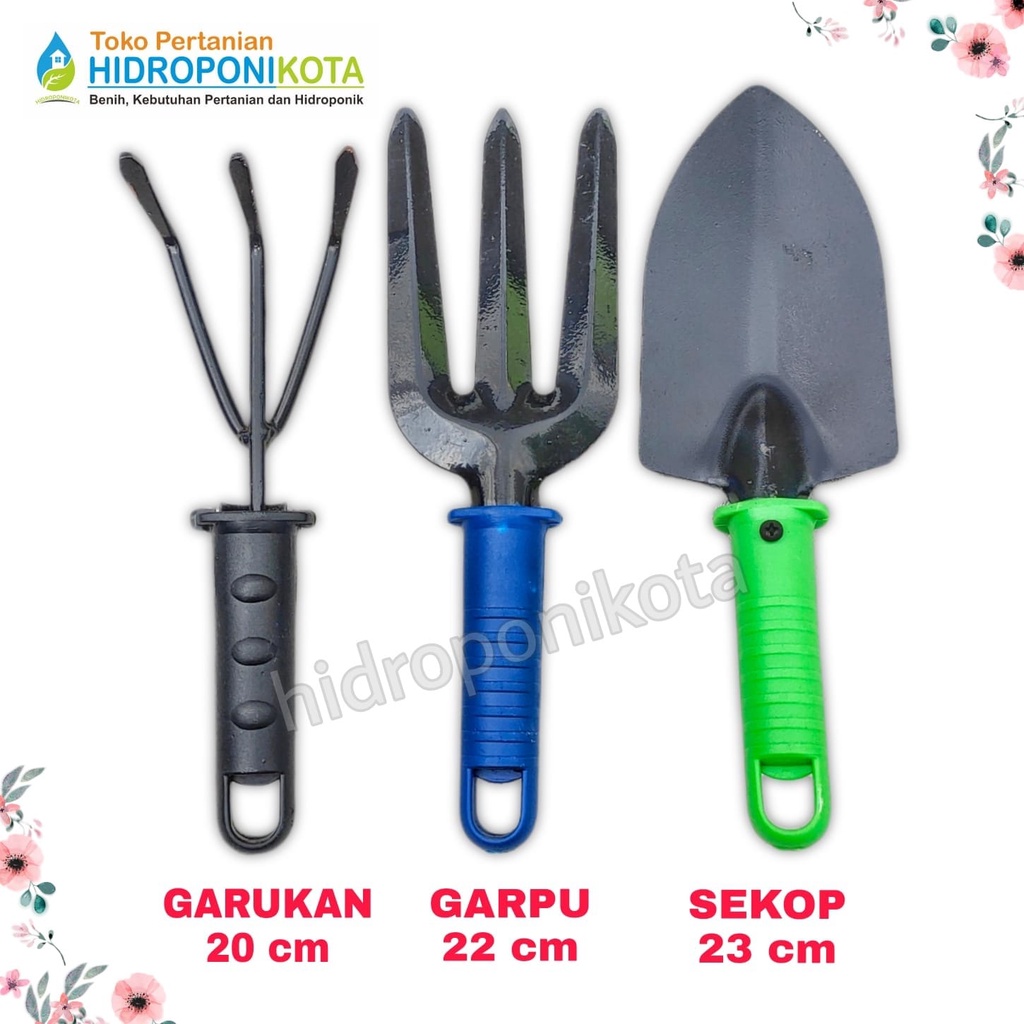 sekop mini - sekop kebun - garukan tanah - garpu tanah - alat berkebun - HHB