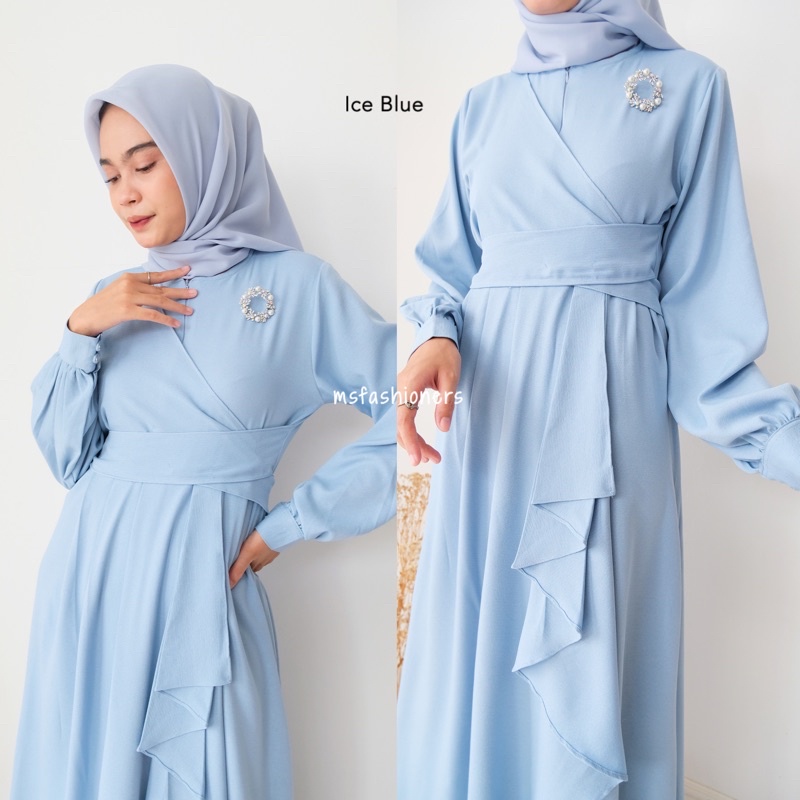 Jihan drapery maxi dress/ dress kondangan /style look/ dress lebaran/dres kondangan simple/dres tali/ dress layer/dres muslim-4