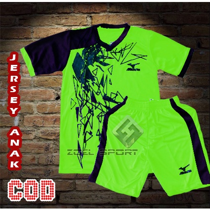 Baju Setelan Olahraga ANAK Motif Kaca Kaos Kostum Jersey Volly Kostum Badminton Baju Futsal Dan Sepak bola bayar ditempat