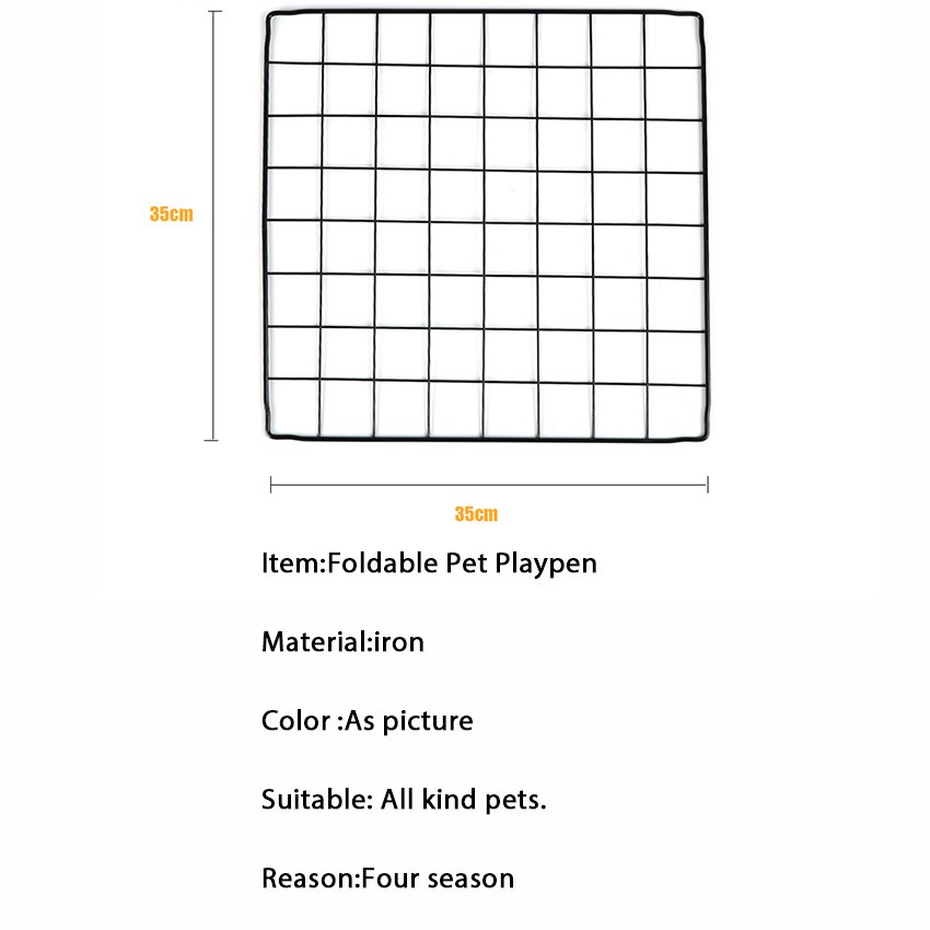 Kandang Pagar / Kandang Umbar Besi Lipat - Kelinci Kucing Anjing Kura-Kura DIY Pet Cage For Dog Cat-1