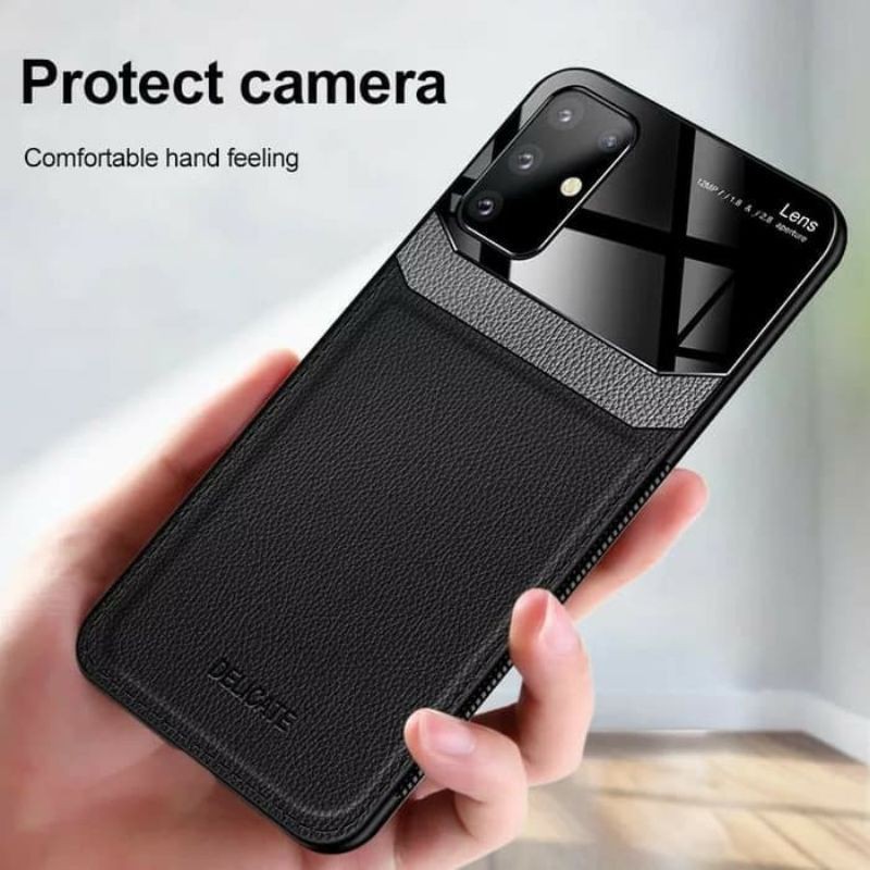 Samsung Galaxy A31 Hard Case Leather Delicate Genuine Original Hard Soft Cover