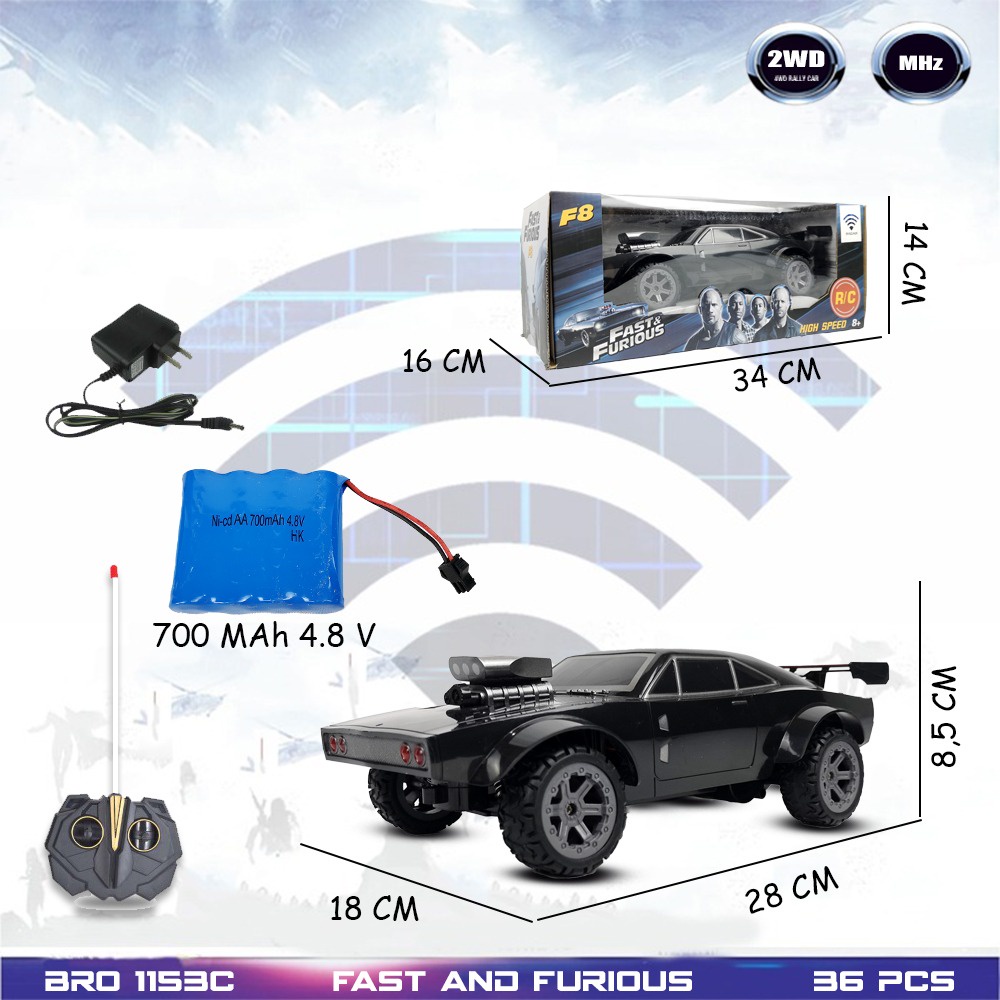 Mainan Anak Mobil Remote Control RC Sedan Fast Furious BRO1153