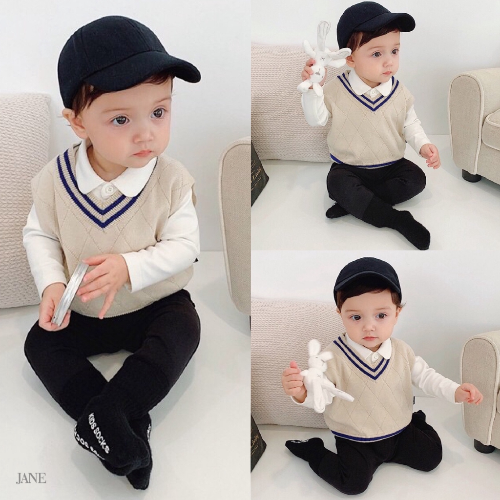 Sweater Kaos Korea Velvet Anak Laki Laki Perempuan Gambar Kartun Hewan