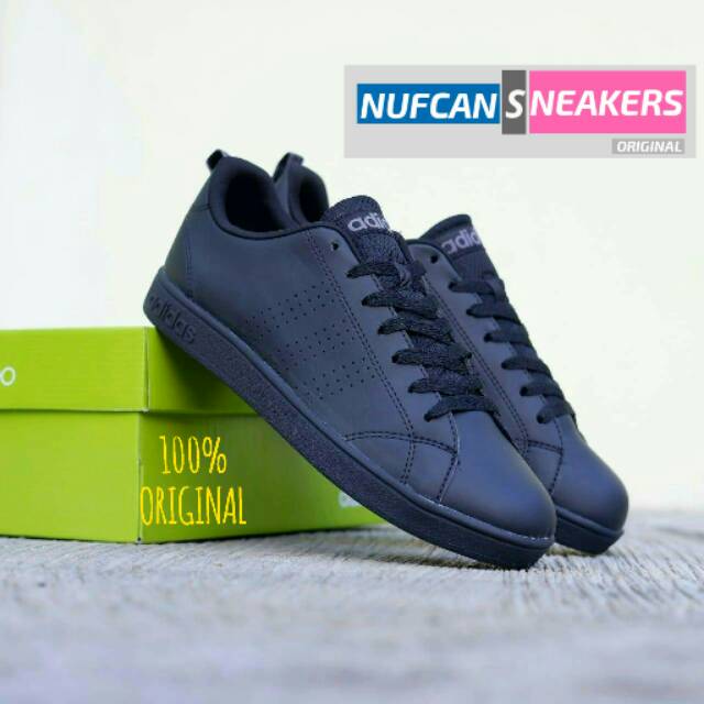 SEPATU SEKOLAH ADIDAS ORIGINAL NEO ADVANTAGE BLACK 100%ORI BNIB