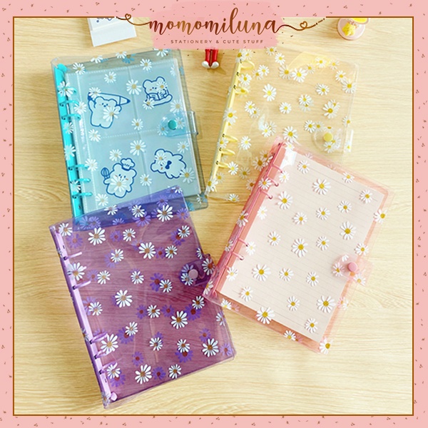 

Binder ukuran A5 dan A6 motif bunga daisy estetik lucu cute scrapbook jurnal MK1293