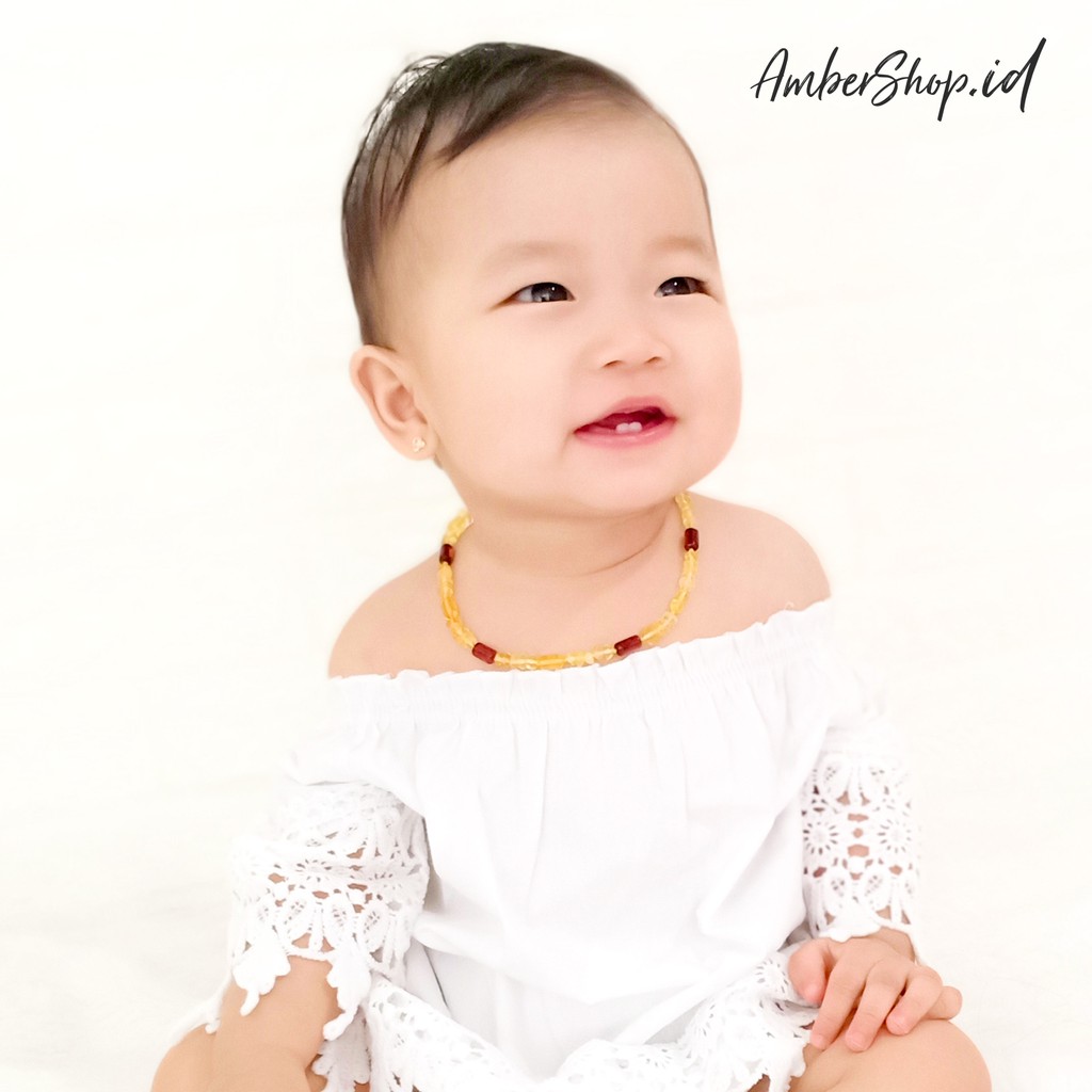 AS22 (FREE GIFT) Kalung Amber pereda tumbuh gigi bayi - Amber Shop