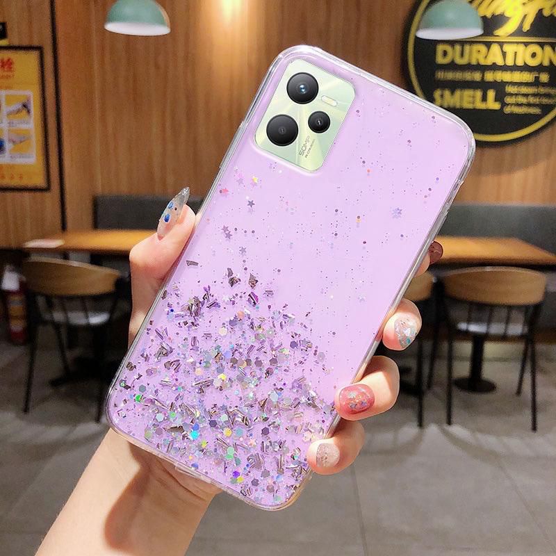 Realme C30 C31 C35 / R.Narzo 50A Prime Casing Soft Case Tpu Bahan Premium Glitter Glossy