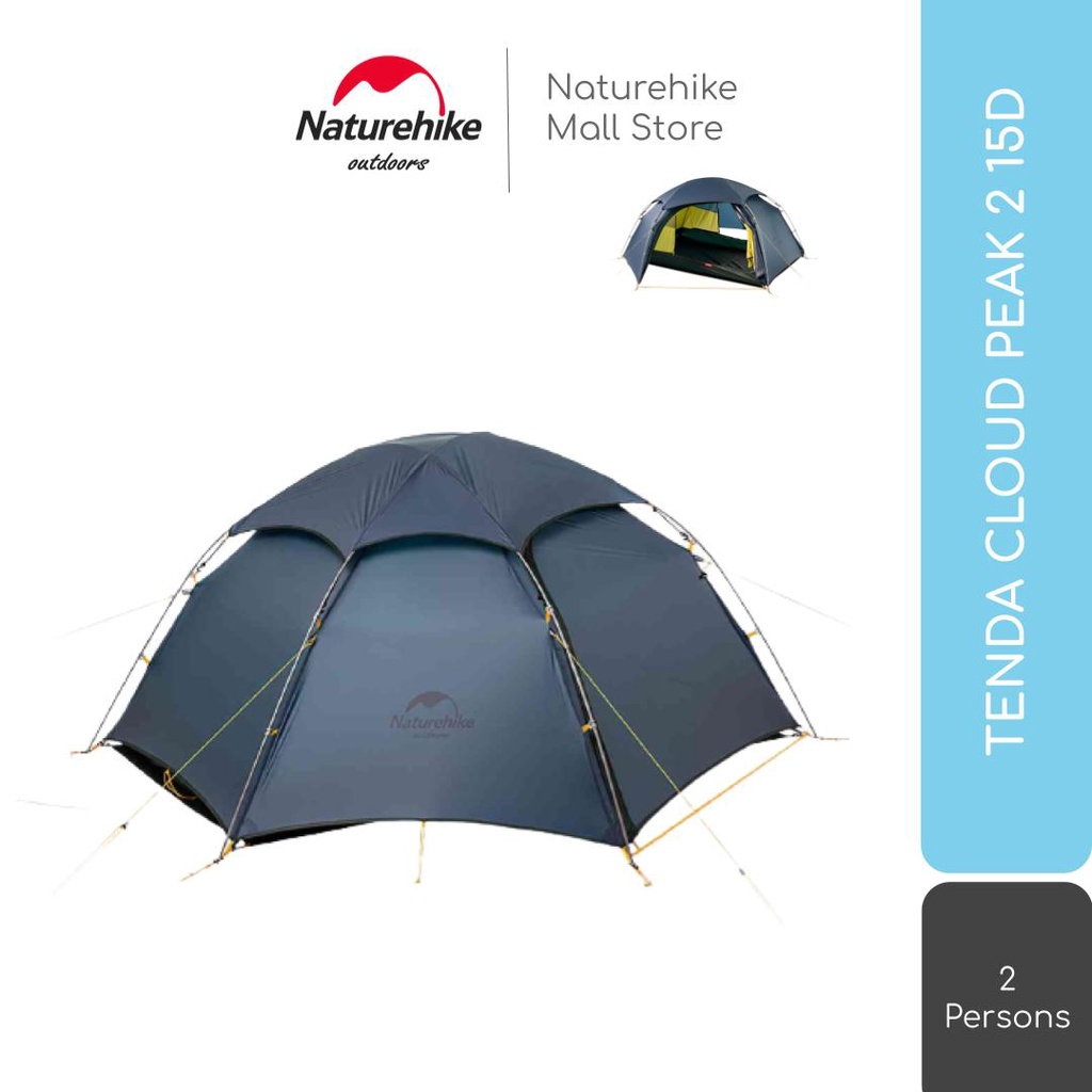 TENDA CLOUD PEAK 2 15D NATUREHIKE NH19K240-Y 2P ORANG DOME CAMPING