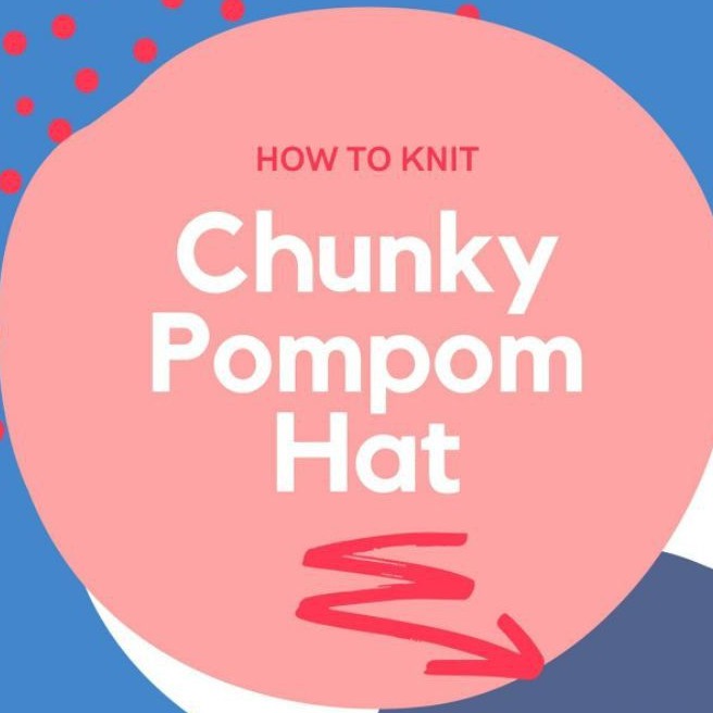 Paket Rajut untuk Pemula Knitting Chunky PomPom Hat Kit