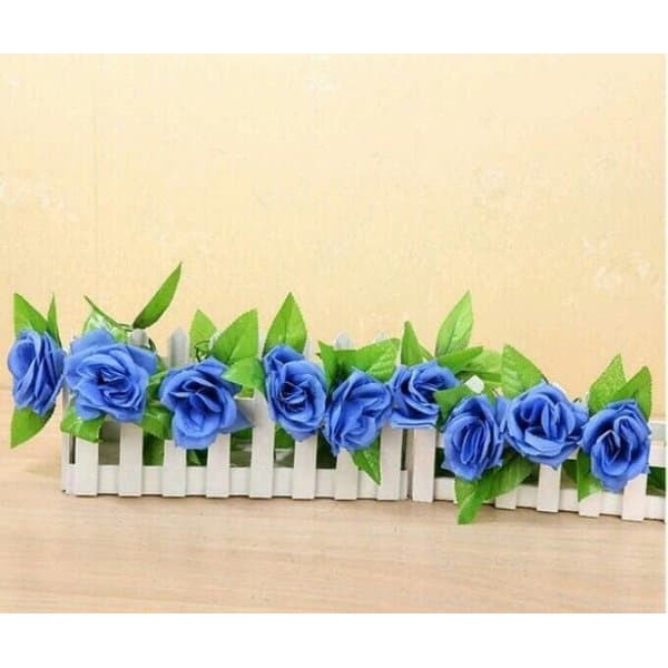 Bungan Rambat Mawar Biru / Bunga Rambat Plastik Artificial / Tanaman Hias Dekorasi