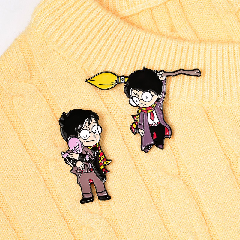 Bros Pin Enamel Desain Kartun Harry Potter Untuk Hadiah