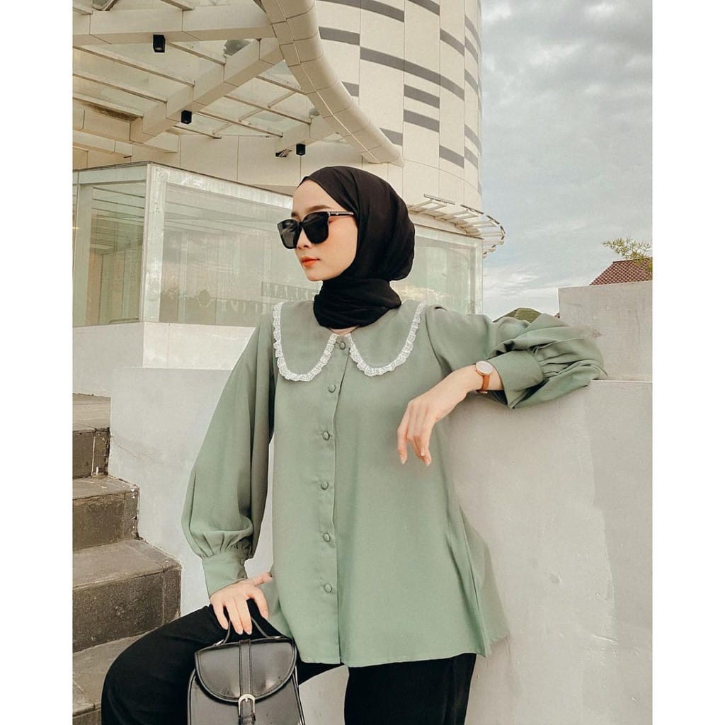 DISKON - KELLYA TOP - atasan cantik / blouse wanita / atasan wanita masa kini / blouse kekinian / blouse hizt