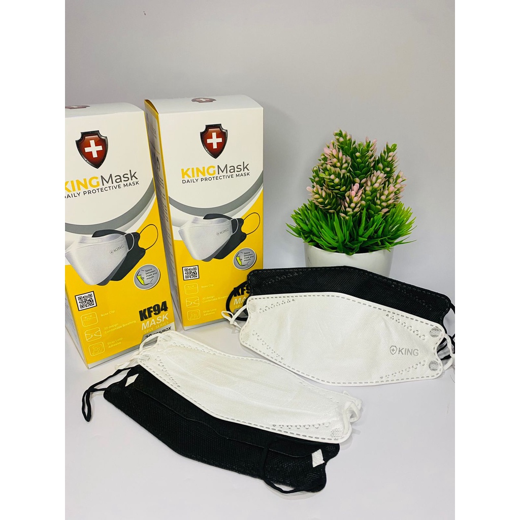 PROMO 2 BOX Masker KF94 KING MASK / KINGMASK 5PLY Original Embos Earloop Kemenkes RI AKD