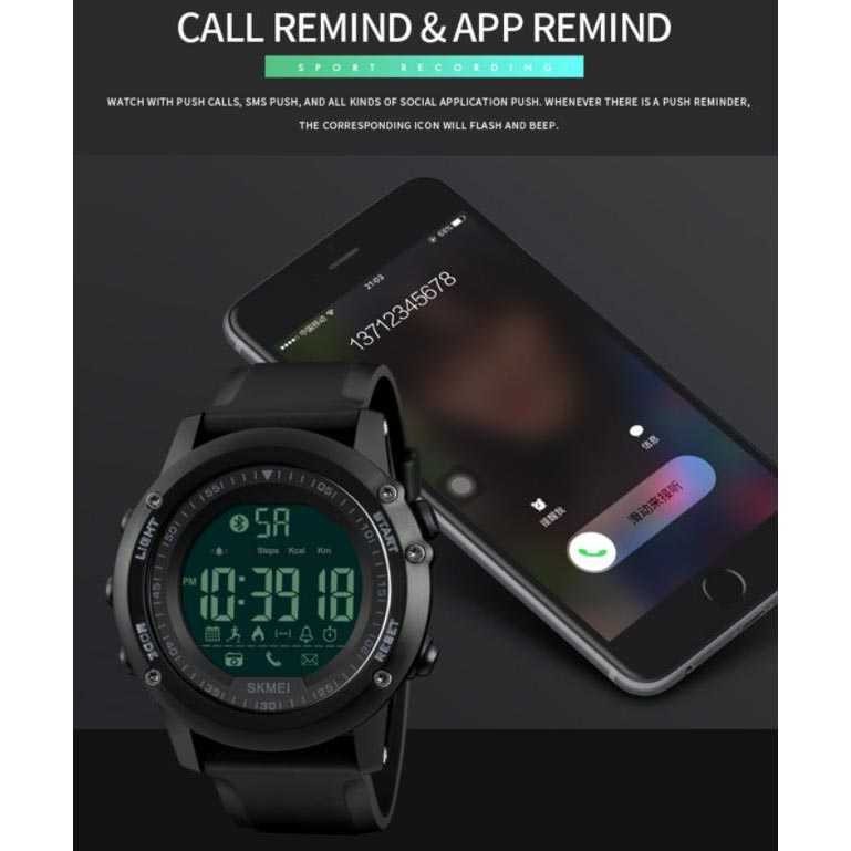 SKMEI Jam Tangan Olahraga Smartwatch Bluetooth JT 65 Jam Tangan Waterproof Terbaru Unik Multifungsi