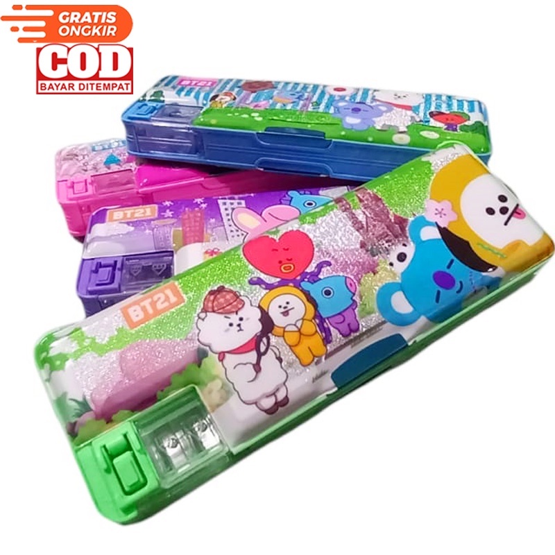 CUCI GUDANG Tempat Pensil BTS BT21 Kotak Pensil Sekolah