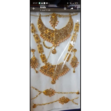 set perhiasan india / kalung Jodha / bridal india