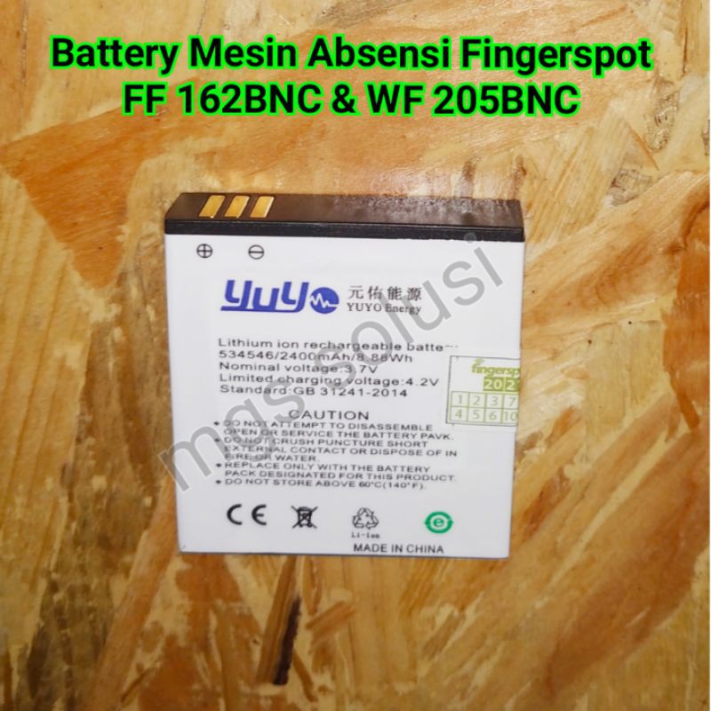 Battery mesin absensi Fingerspot Revo FF 162BNC