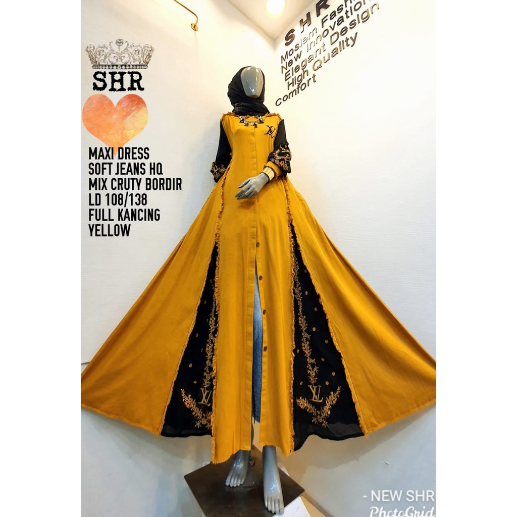 " NEW " GAMIS JEANS CERUTY LV BORDIR SHR ORI 100%