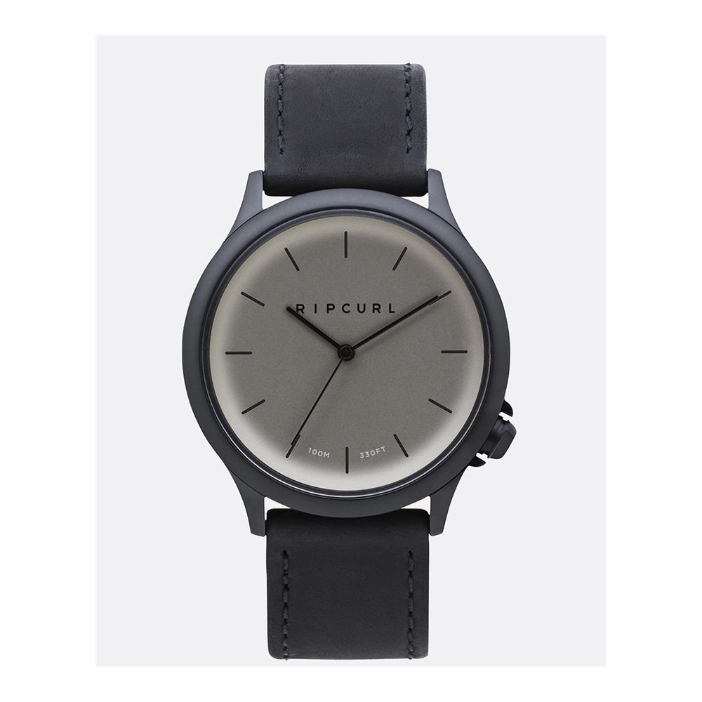 Rip Curl Current Midnight Black Leather Watch [A3167-9]