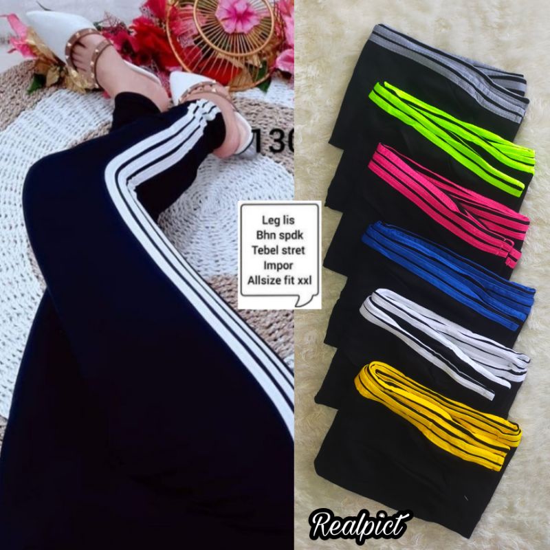 Legging List 3 Premium Import - Celana Legging Wanita