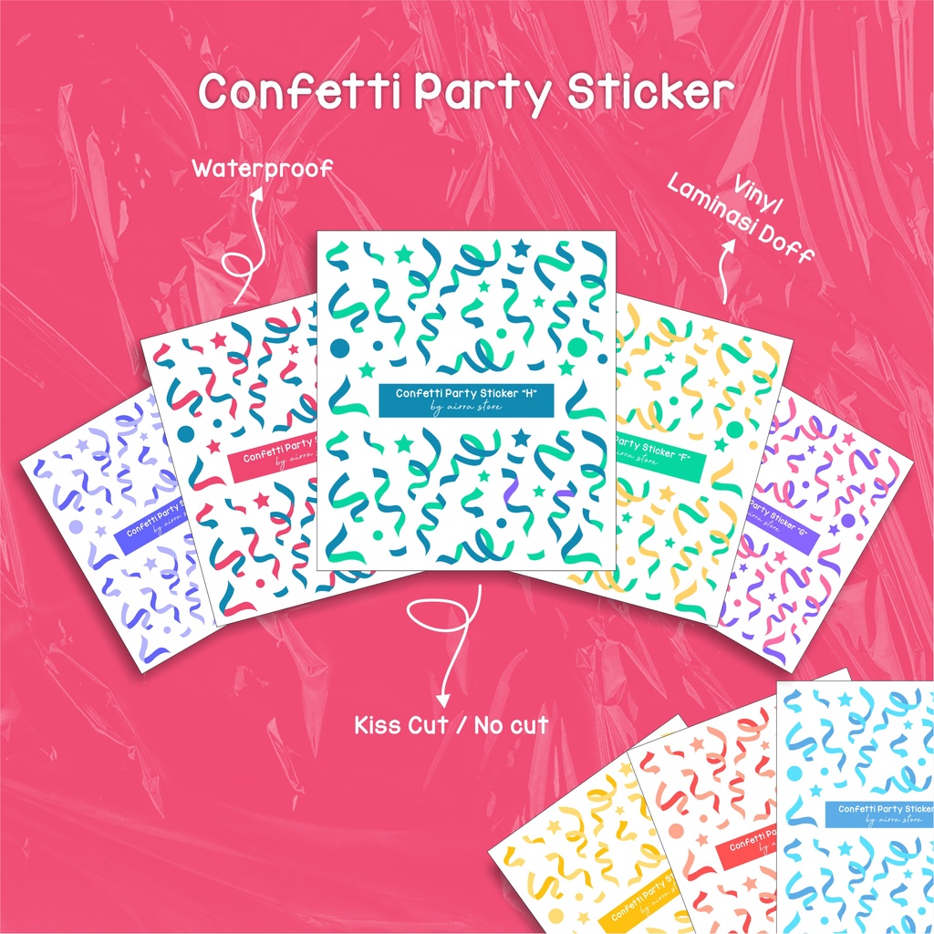 

Confetti Sticker Sticker deco Album Polaroid ( Stiker Pita)