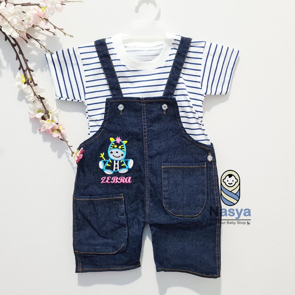 [MK-003] Baju Kodok Jeans Popeye Anak Perempuan/Laki-laki (3-9 bulan)