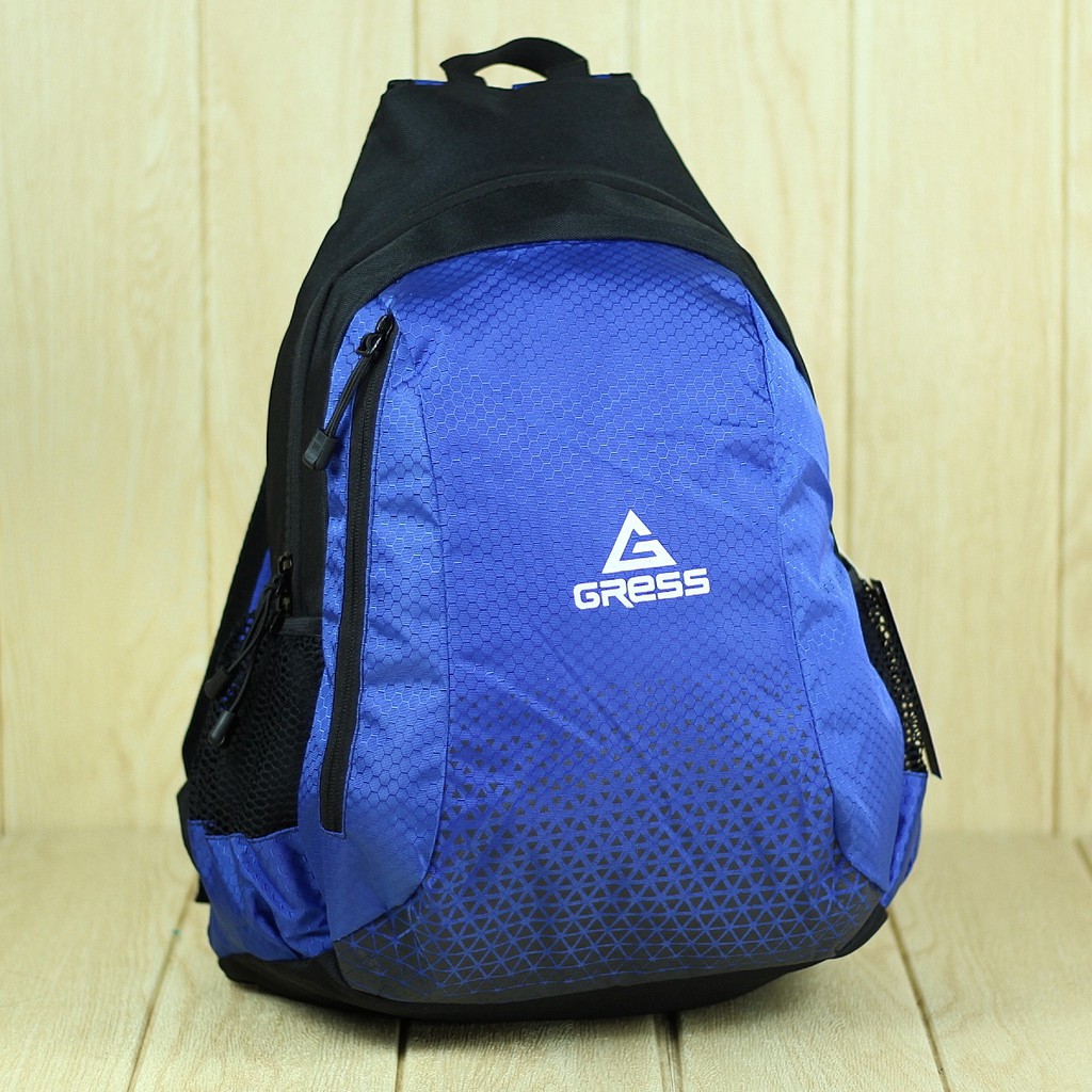 Tas Punggung Cowok Cewek Unisex Ransel Gress Biru Desain Simple Keren