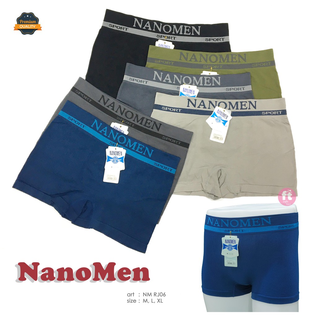 NANOMEN | Celana Dalam Boxer Pria / BAHAN RAJUT SEAMLESS / art NM RJ0X