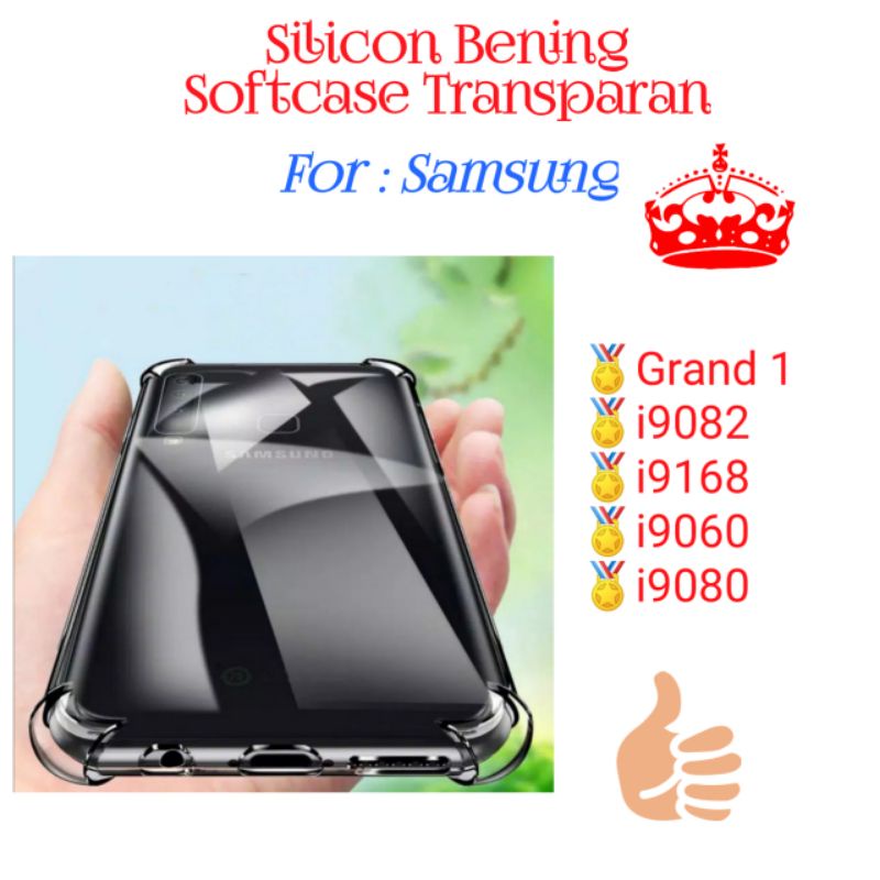 Case Samsung Grand 1i9082 i9168 i9060 i9080 Silicon Softcase Bening Transparan Casing Cover Silikon