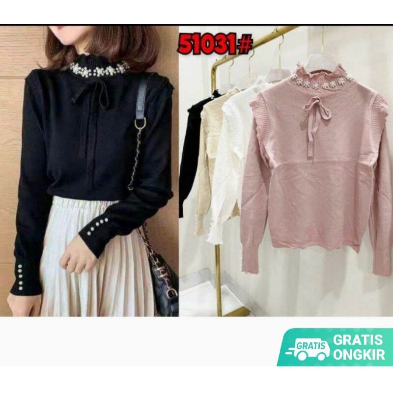 HG911 / atasan rajut turtle neck import wanita / rajut wanita import
