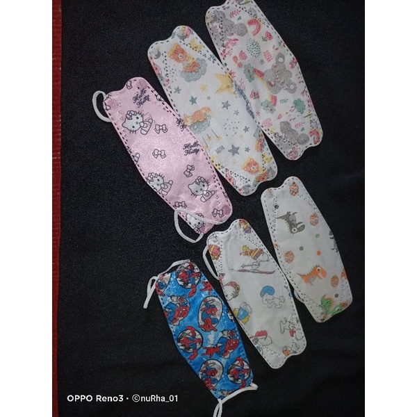 Duckbill anak motif isi 10pcs, KF94 anak motif isi 10pcs