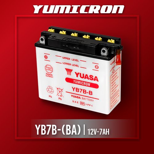 YUASA YB7B-B AKI MOTOR HONDA TIGER YAMAHA NOUVO YAMAHA SCORPIO | AKI BASAH YUASA 12V 7AMPER