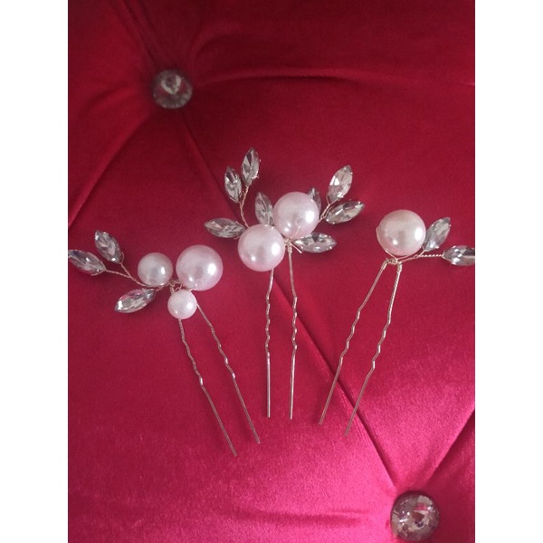 3 pcs/set tusuk konde mutiara big pearl hairpin