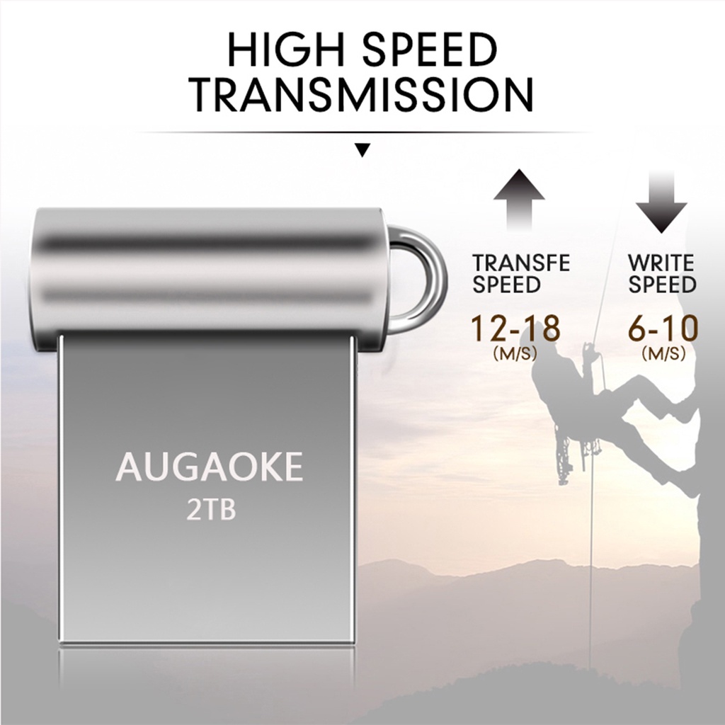 (Huluboy) Flashdisk USB 3.0 1TB / 2TB Plug &amp; Play Untuk Mobil