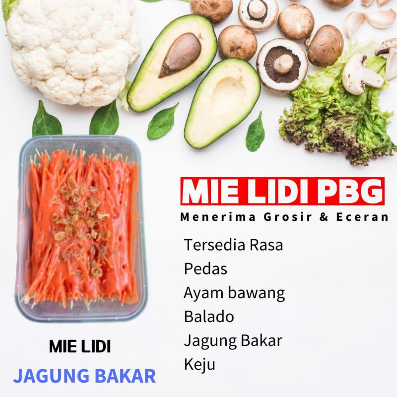 

Mie Lidi Jagung bakar Basah Kering 250gr Siap Makan - Mi Lidi Basah Kering Rasa Jagung Bakar - Lidi Lidian Rasa Jagung bakar 150gr Kering - Mie Lidi / Lidi Lidian Basah Kering